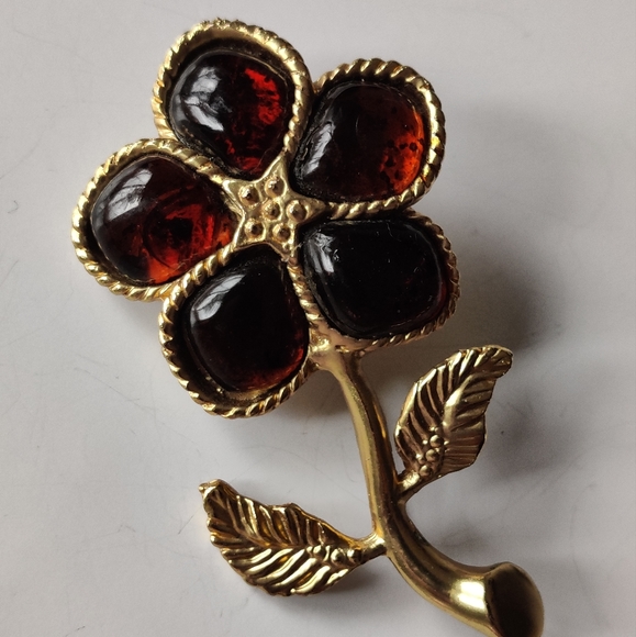 Vintage Christian LaCroix Flower Brooch - Picture 13 of 15